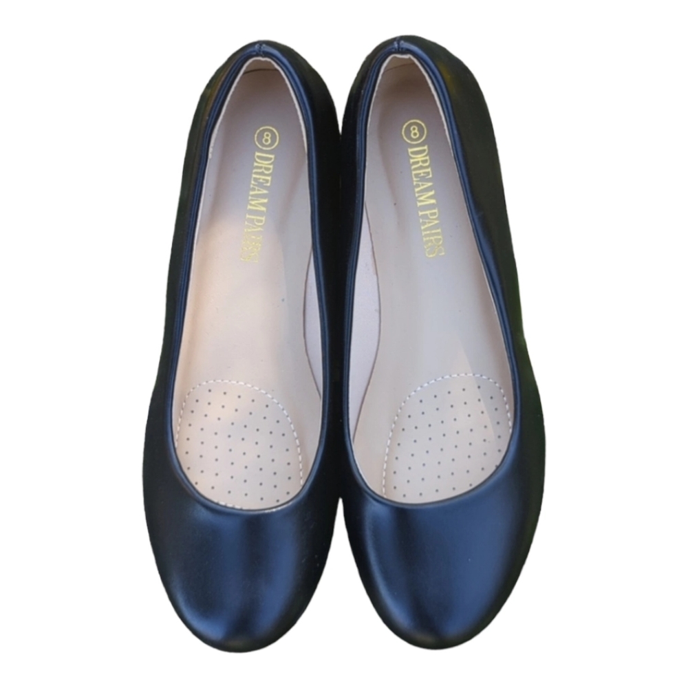 Dream pairs black heels size 8 round‎ toe